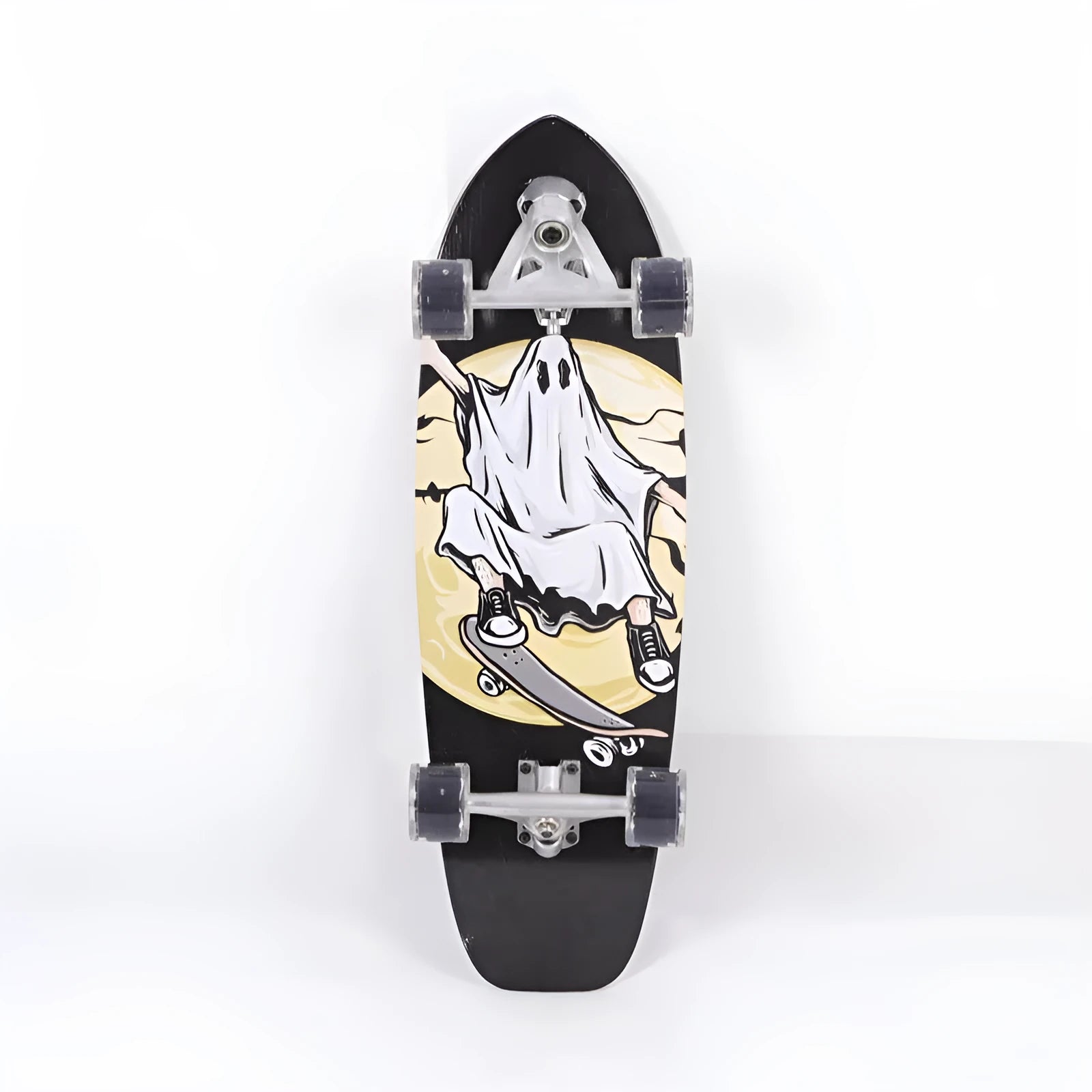 White maple wood street scooter deck showing 31-inch length dimensions