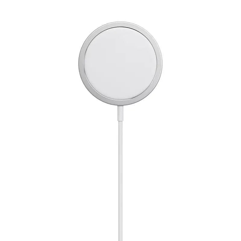 White silver magnetic wireless charger for iPhone 12 Pro Max with ice core technology