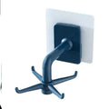 Plastic kitchen utensil rack with six hooks in Nordic style, available in multiple colours
