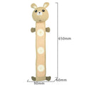 Plush poached bunny dog toy with food hiding compartments and soundmaking features