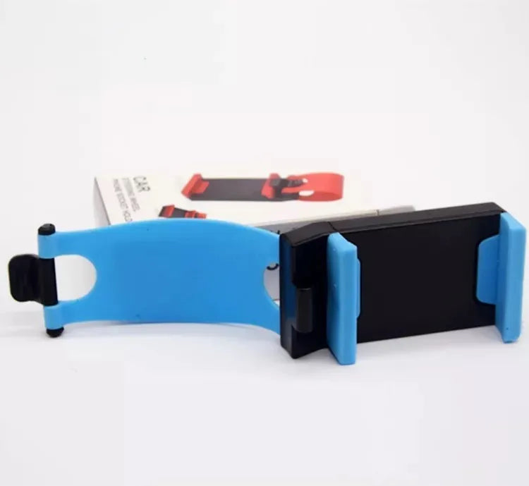 Black car steering wheel mobile phone holder showing compact ABS plastic construction