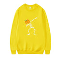 Women's printed long sleeve crew neck top in cotton polyester blend, shown in various colours.