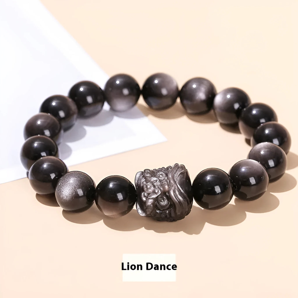 Women's natural crystal bracelet with jade agate stones and tassel detailing in silverstone colour