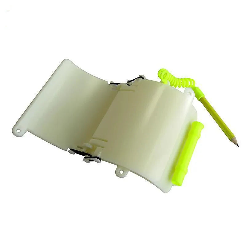 White luminous underwater handwriting wristboard for diving communication with pencil and spare o ring