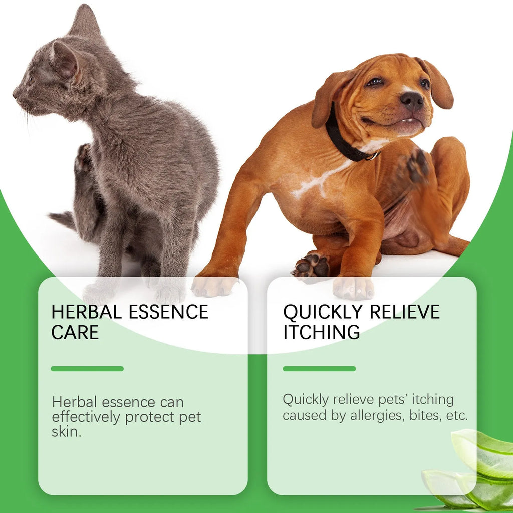 60g tube of pet antipruritic cream for cats with natural extracts.