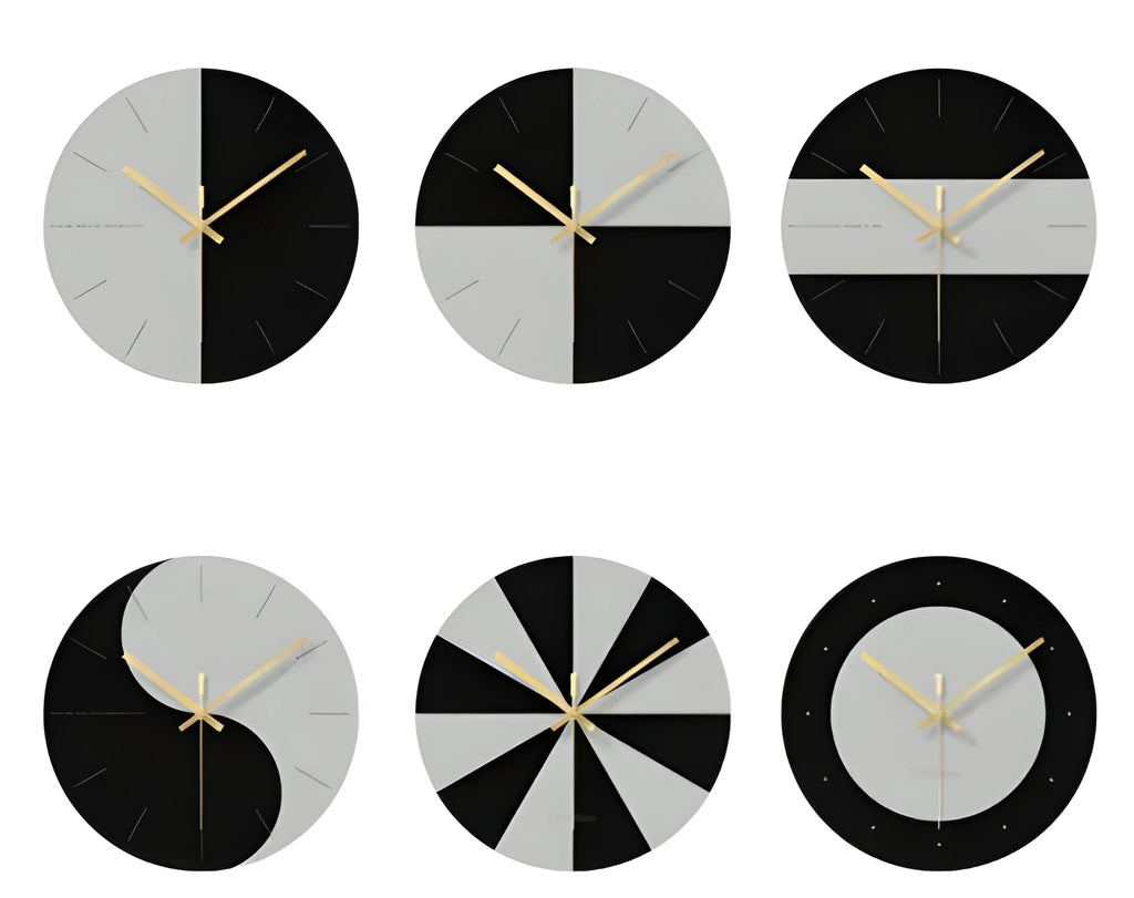 Minimalist transparent tempered glass wall clock with silent movement, 29.5cm diameter, on a light wall.