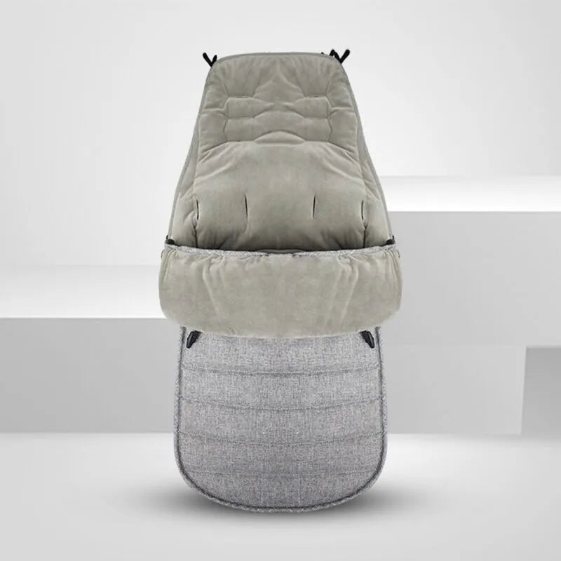 Unisex baby sleeping bag made from thick cotton, 90cm long, in black for newborn use