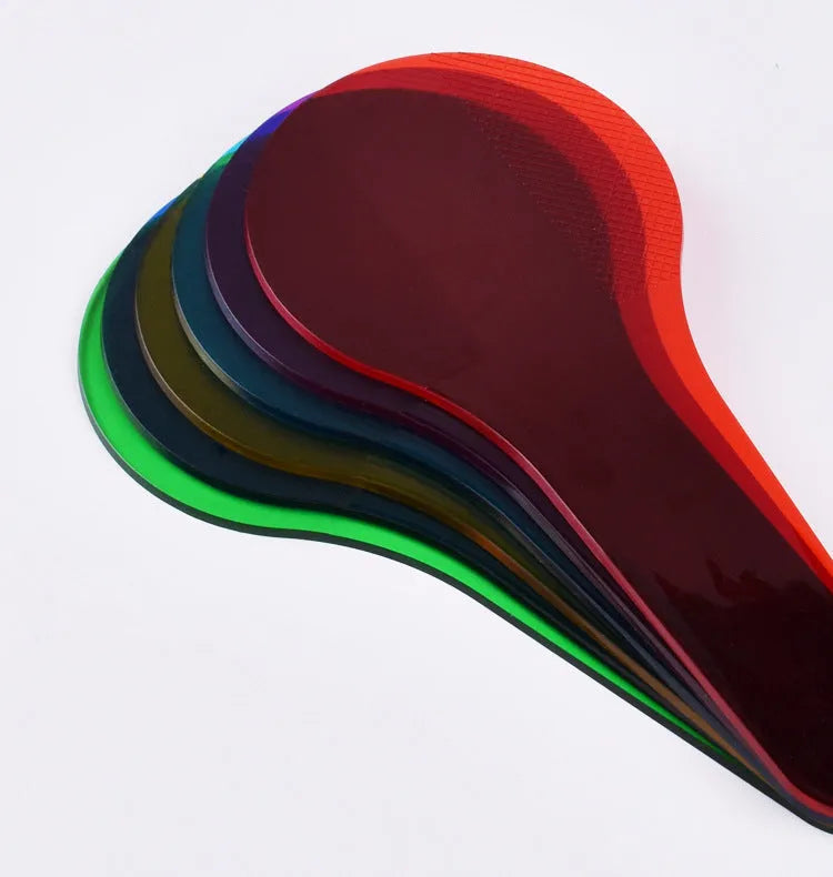 Six PVC colouring boards for children in red, yellow, blue, green, orange, and purple colours