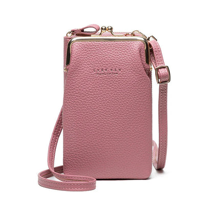 Stylish lychee pattern shoulder bag made of premium PU leather with secure zipper closure and internal organization compartments