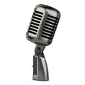 Retro-style condenser microphone with cardioid pickup pattern for karaoke and recording