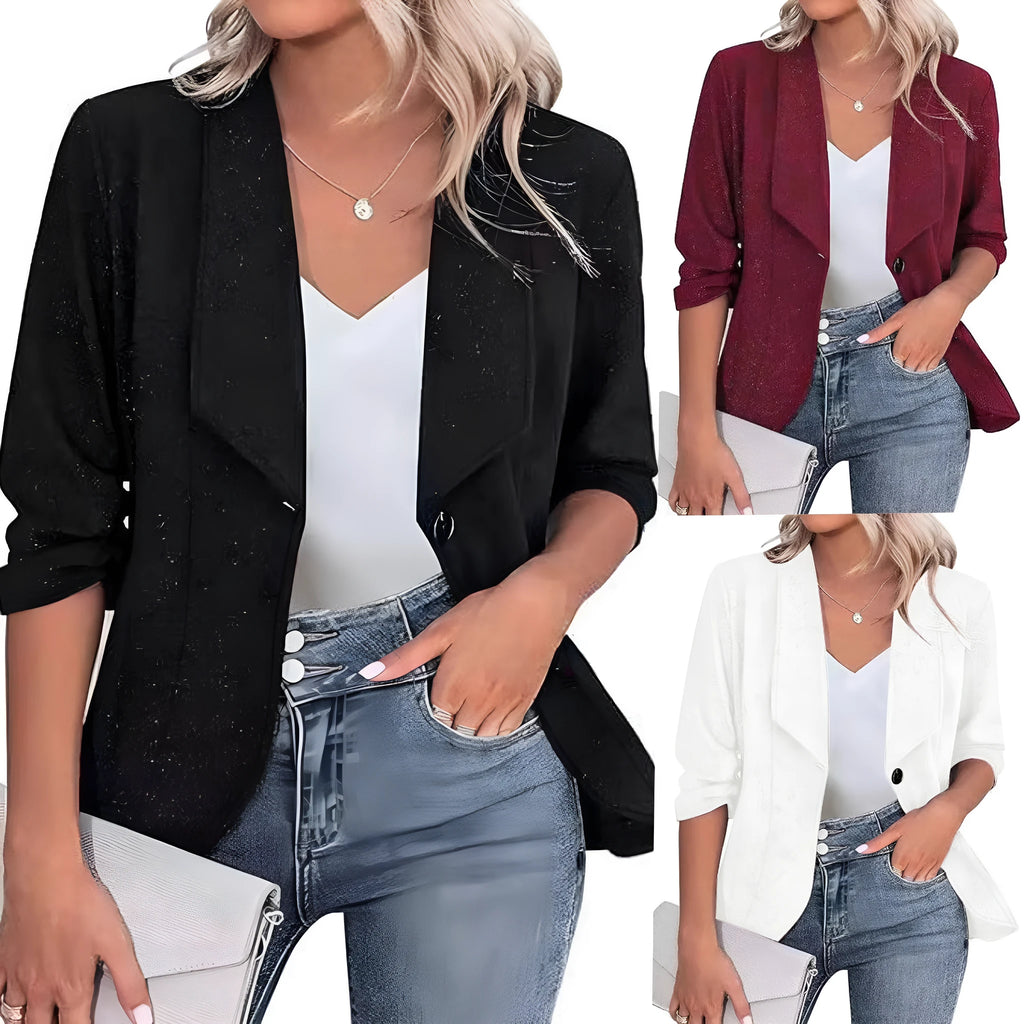 Slim-fit cardigan jacket in wine red colour on a hanger