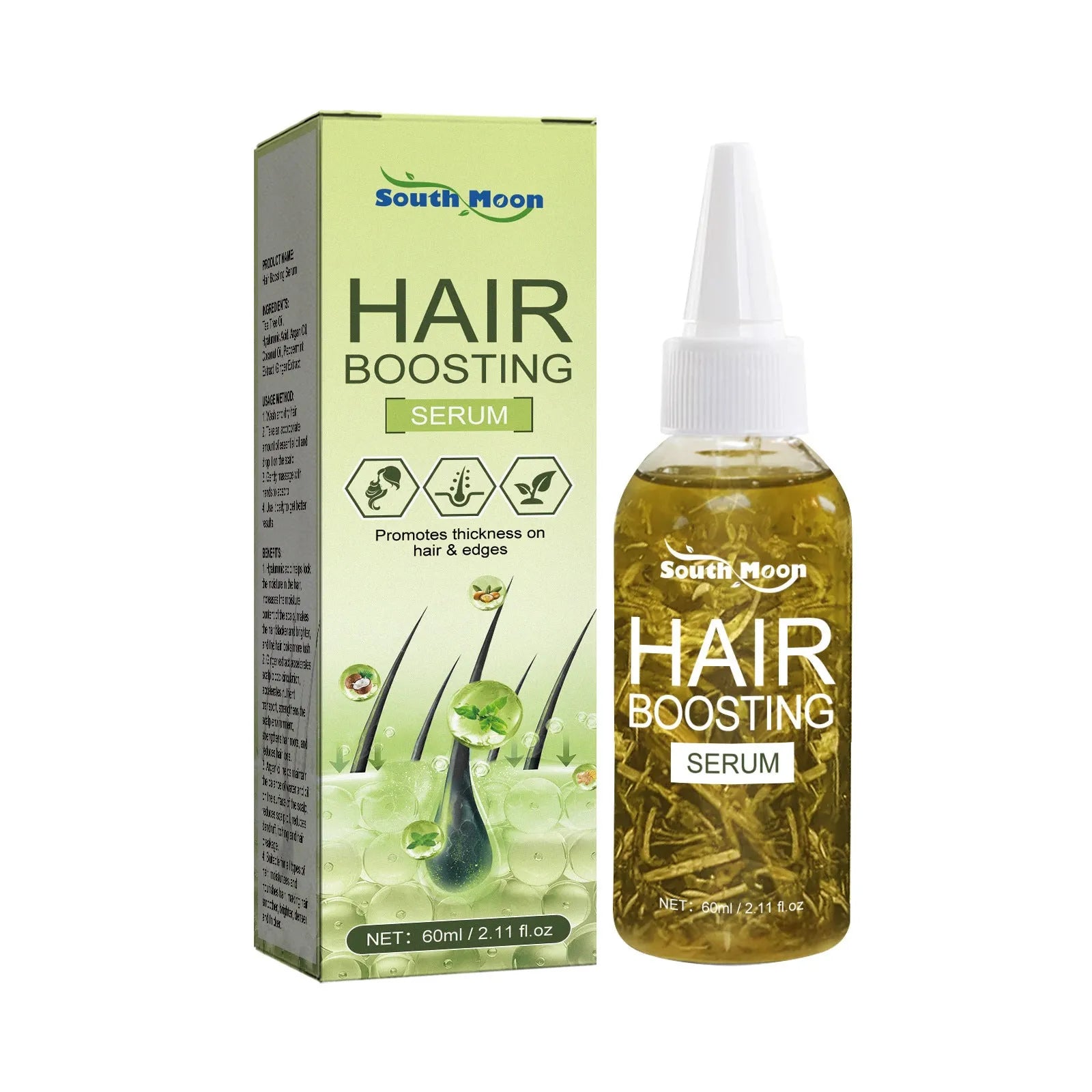 60ml bottle of hair care essential oil for repairing hair fall, dry ends and brittle hair