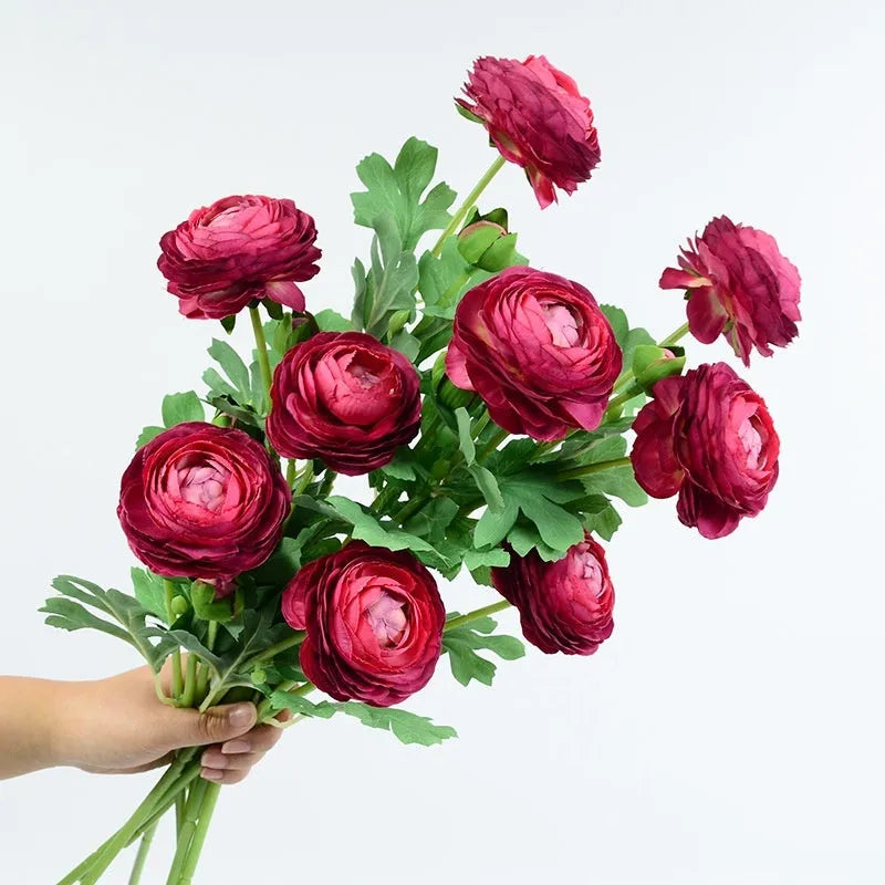 Artificial silk peony single stem simulation flower in milky white for wedding decoration or photography prop