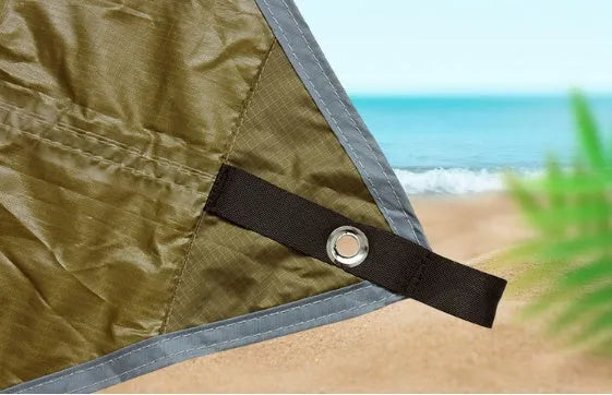 Outdoor diamond canopy tent in 210T plaid fabric with PU2000 waterproof coating, guy lines, aluminium nails and storage bags