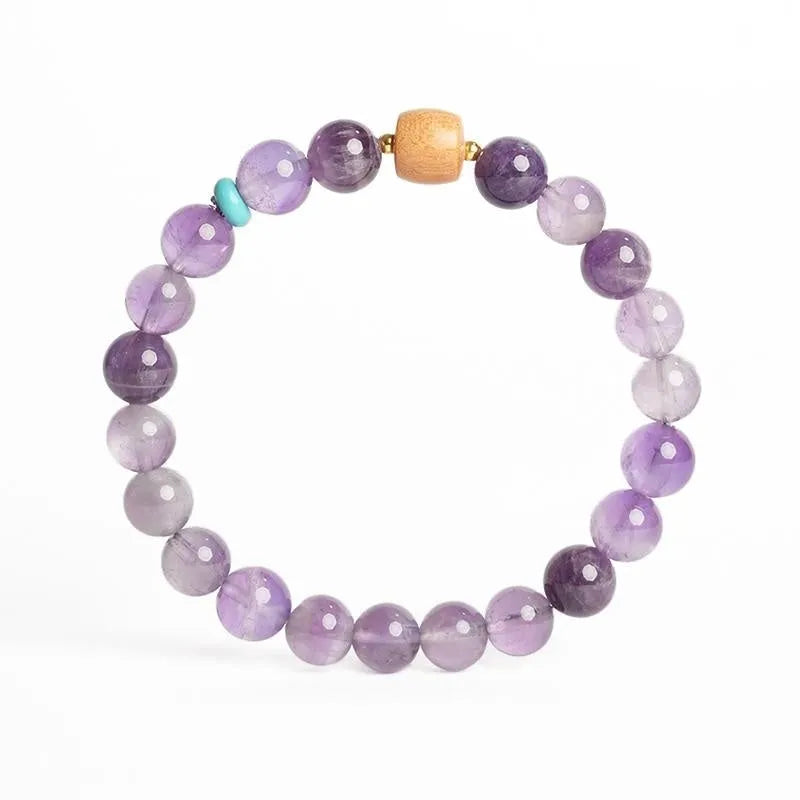 Purple amethyst crystal bracelet for women with natural Dream amethyst beads
