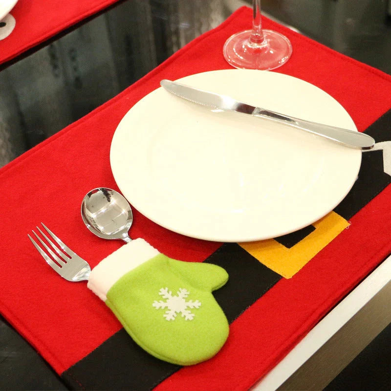 Festive red Christmas tablecloth with brushed fabric texture, perfect for holiday dining and entertaining.