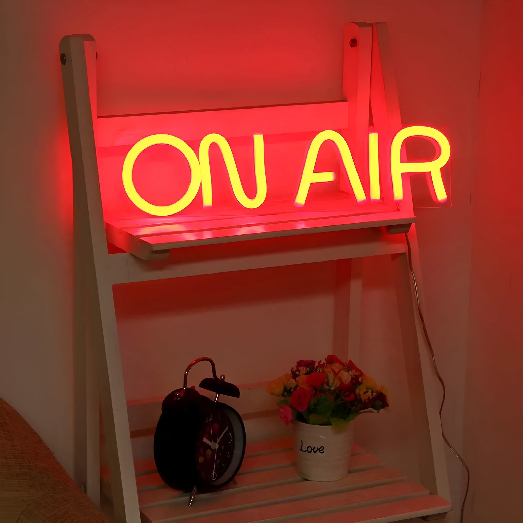 Handmade acrylic decorative light sign with custom LED neon design measuring 40cm wide