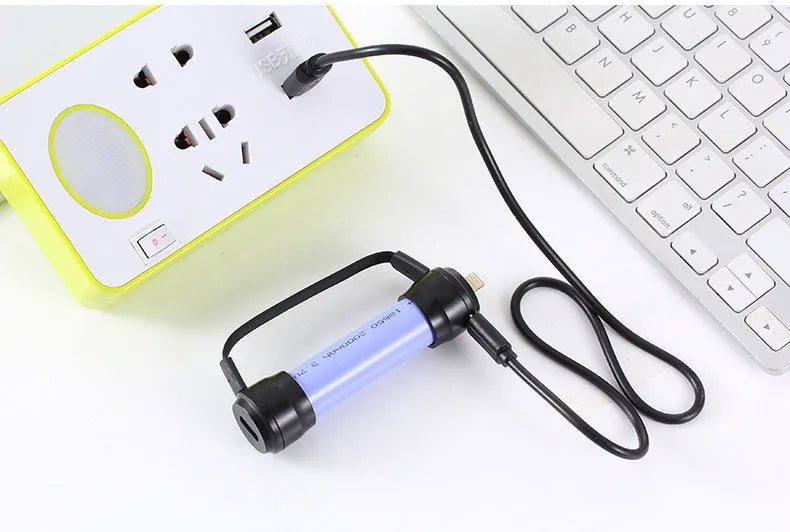 Miniature keychain emergency phone charger with 18650 lithium battery