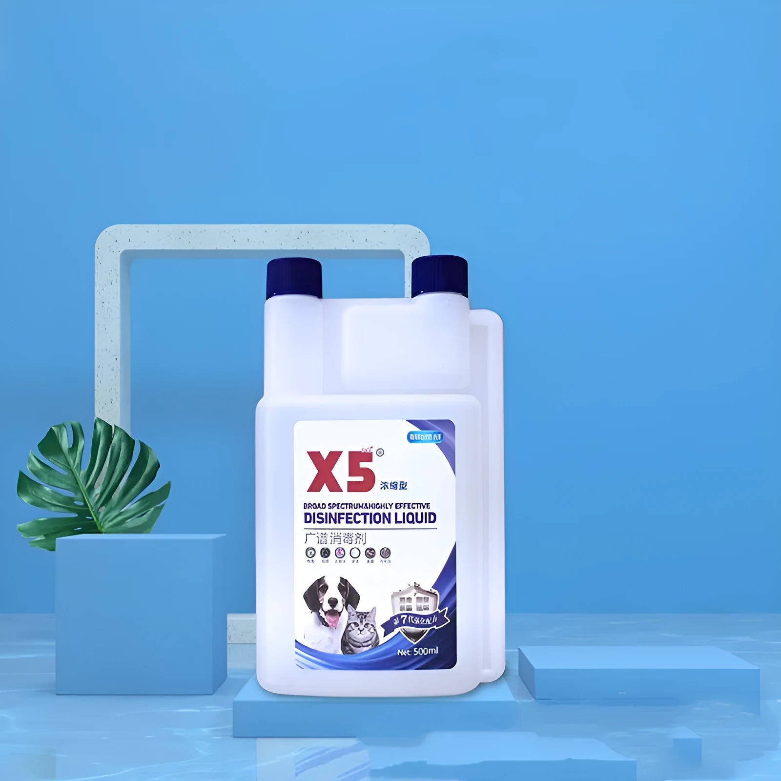 500ml bottle of glutaraldehyde decamethylammonium disinfectant spray for cat and dog plague and distemper deodorising
