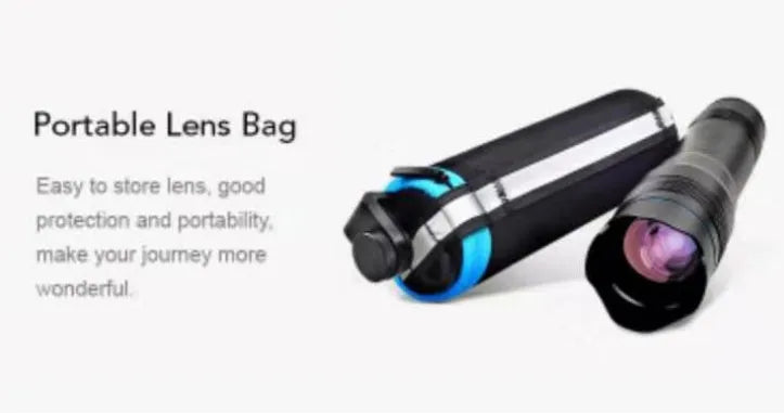 High power portable outdoor glasses with 36x optical zoom monocular and miniature tripod in black