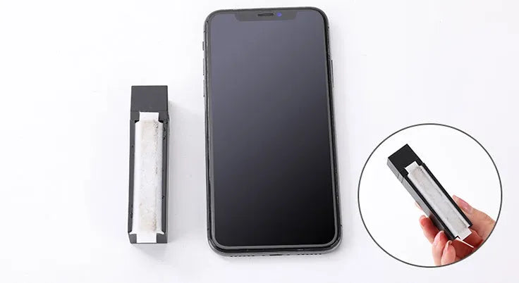 Black disposable screen cleaner kit with 40 wipes for mobile phone and tablet decontamination