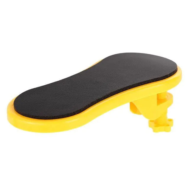 Computer hand bracket mouse wrist pad in black, red or yellow rubber, 30.5 x 15.5 x 5cm, with hand pillow and non-slip base.