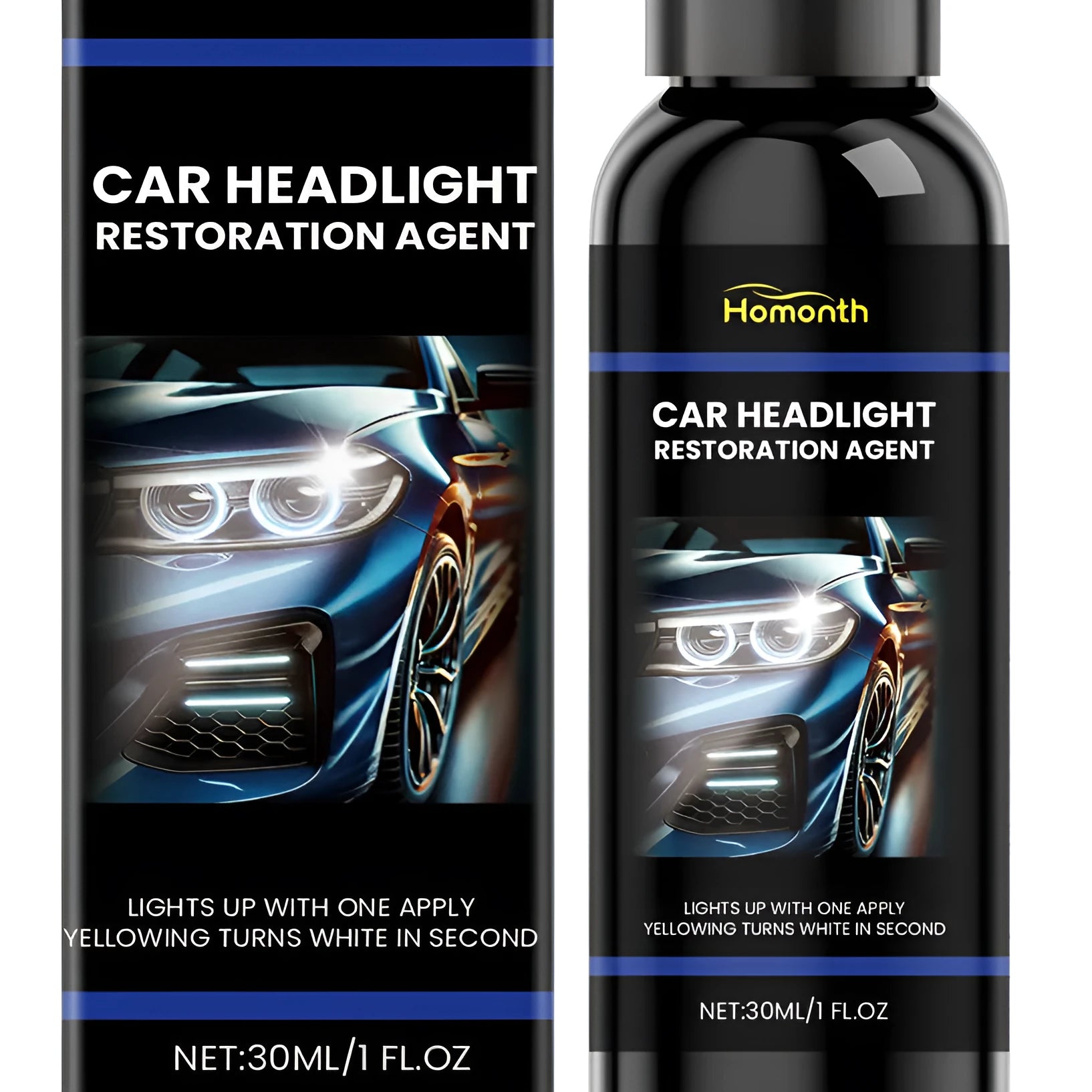 30ml car headlight restoration agent bottle with solvent formula for clear lenses