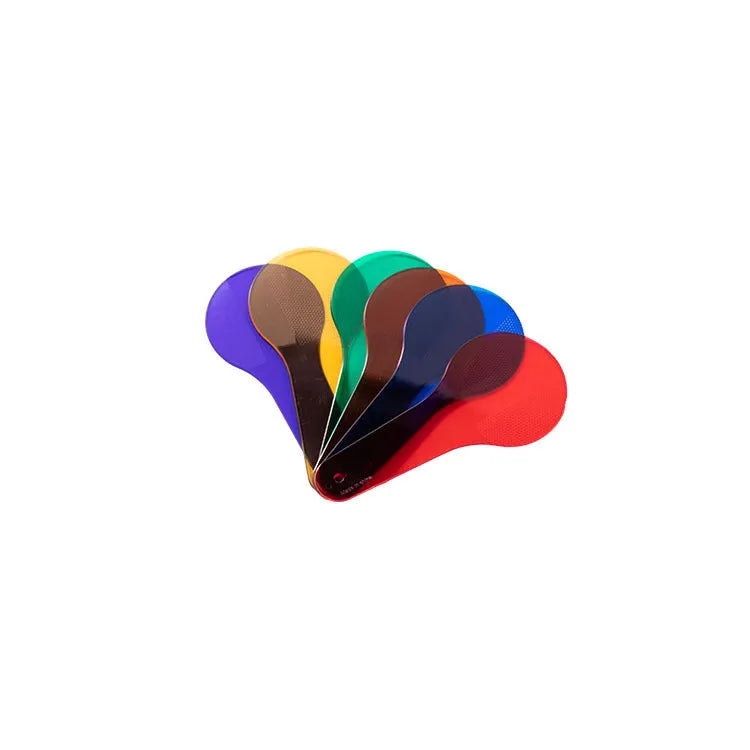 Six PVC colouring boards for children in red, yellow, blue, green, orange, and purple colours