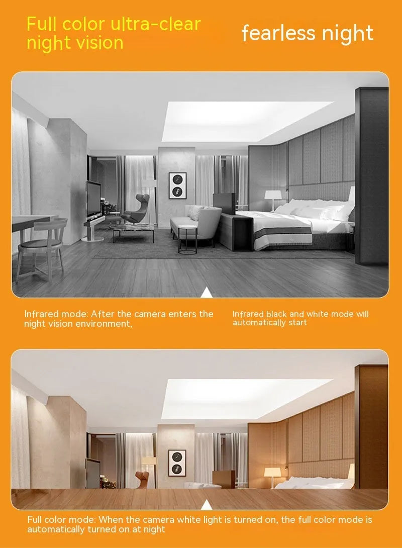 Wireless bulb security camera with 1080p and full colour night vision for indoor outdoor use