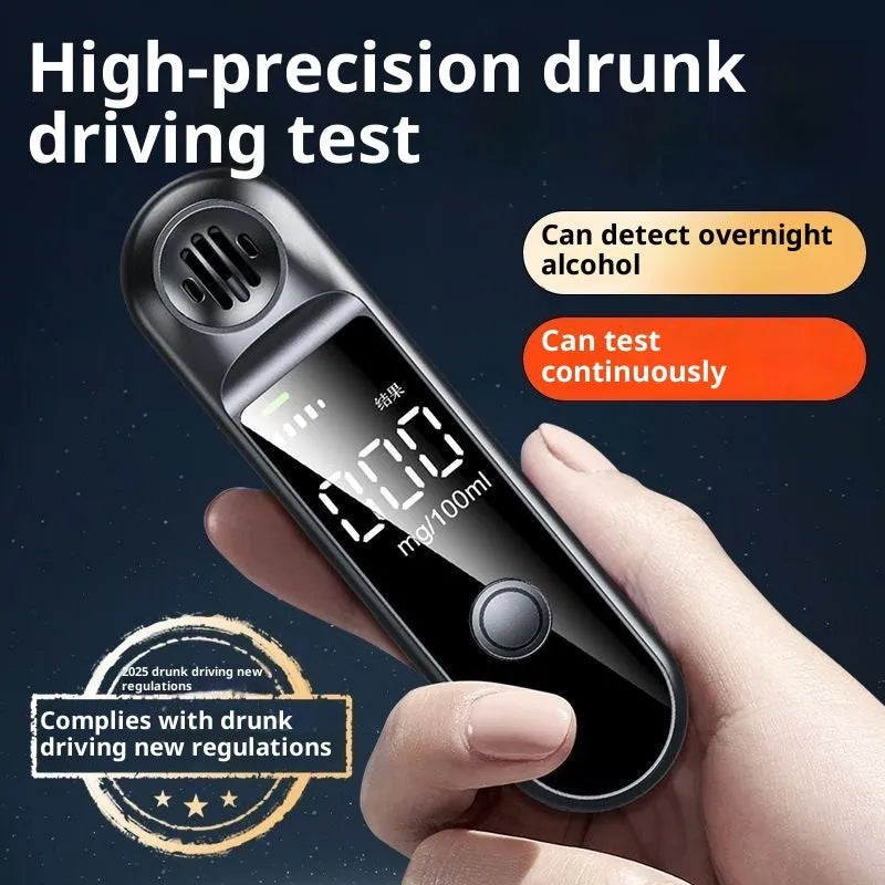 Xiaojiu 1100 alcohol tester breathalyser with Type-C charging port and display