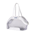 MOORPET genuine leather cat carry bag in Milan White colour with 25L capacity
