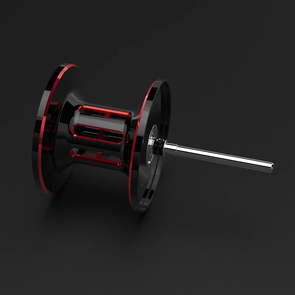 Fishing reel with drip wheel design and rocking wheel line mechanism, left or right hand wheel option