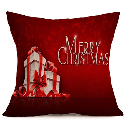 Cozy Christmas throw pillow with a festive pattern, perfect for adding holiday cheer to any living space.