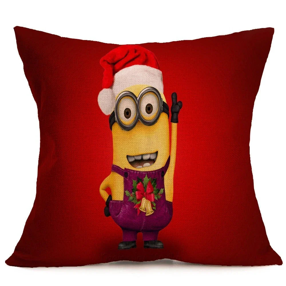 Cozy Christmas throw pillow with a festive pattern, perfect for adding holiday cheer to any living space.