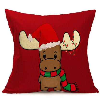 Cozy Christmas throw pillow with a festive pattern, perfect for adding holiday cheer to any living space.