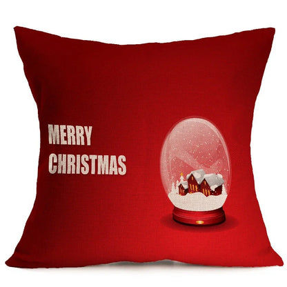 Cozy Christmas throw pillow with a festive pattern, perfect for adding holiday cheer to any living space.