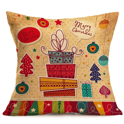 Cozy Christmas throw pillow with a festive pattern, perfect for adding holiday cheer to any living space.