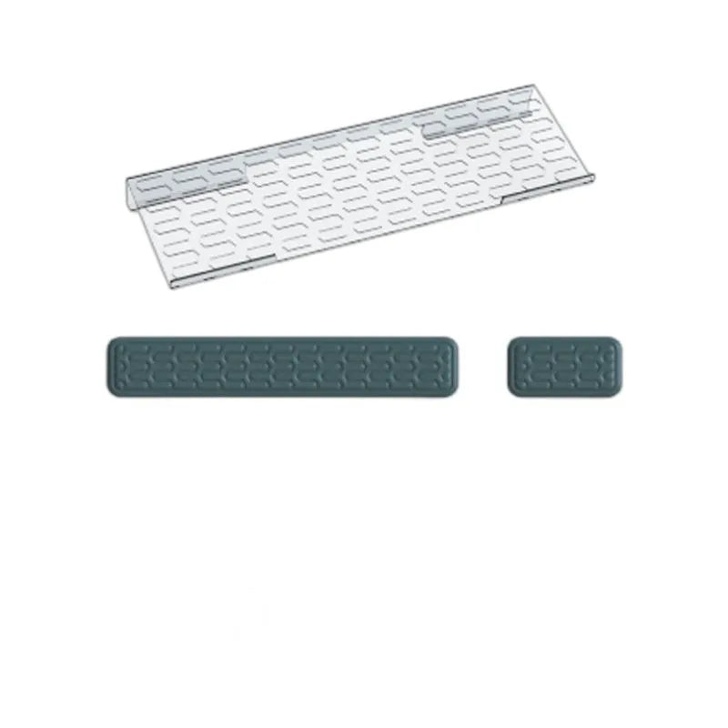 Double-sided ergonomic mouse pad with memory foam wrist support in multiple colour options