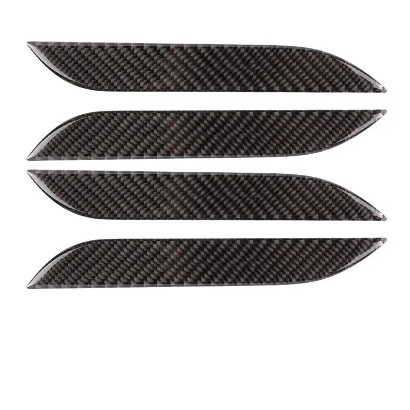 Carbon fibre door handle protection patches for Tesla Model S with matte finish