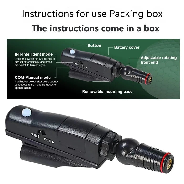Golf putter laser aiming instrument with four style configuration options
