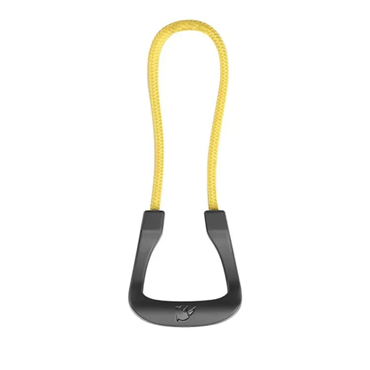 Polyester drawstring ring pull tail rope 2.8x7.5 cm in black