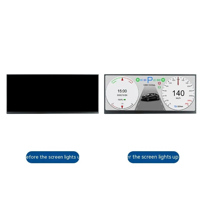 12.3 inch HD vehicle navigation display screen with 1920x720 resolution for car dashboard installation
