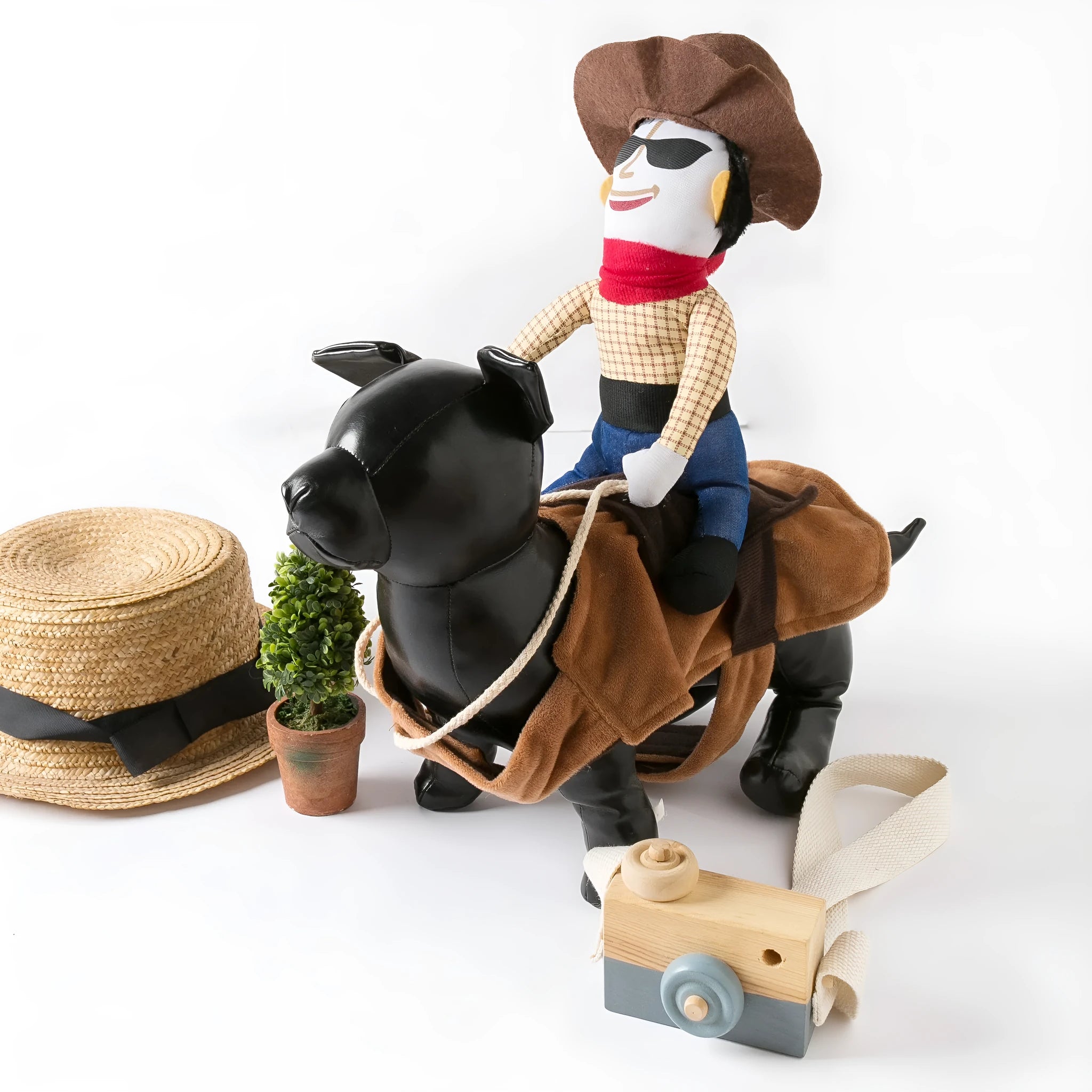 Western denim riding costume dog clothes for spring and autumn seasons in S M L XL sizes