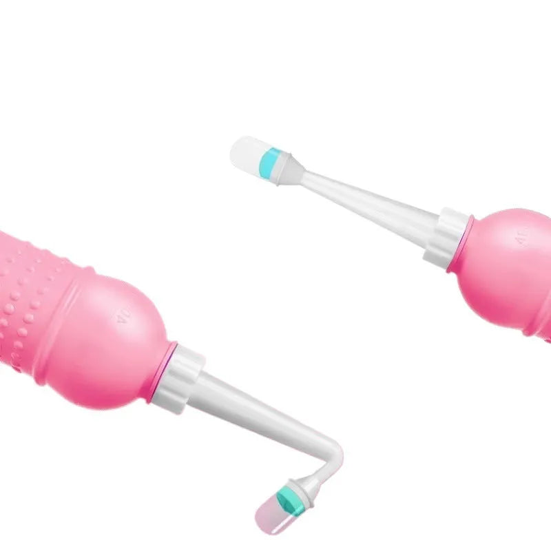 Portable bidet sprayer with dual nozzle and stroller storage bag, 400ml or 500ml, in blue, green, or pink