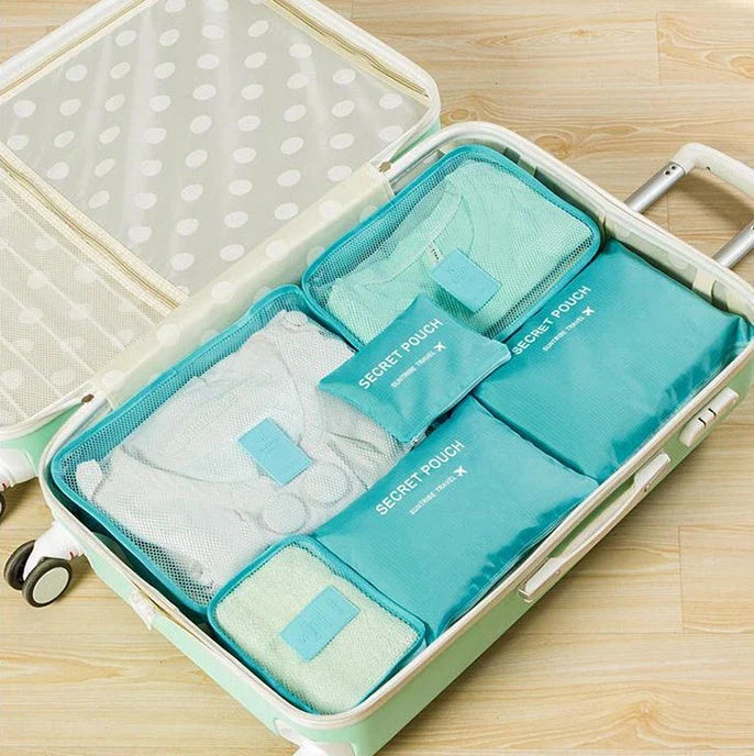 Premium waterproof travel packing cubes in various colors for organized packing and storage