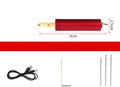 Micro USB electric grinder with three drill bits and wrench on a white background
