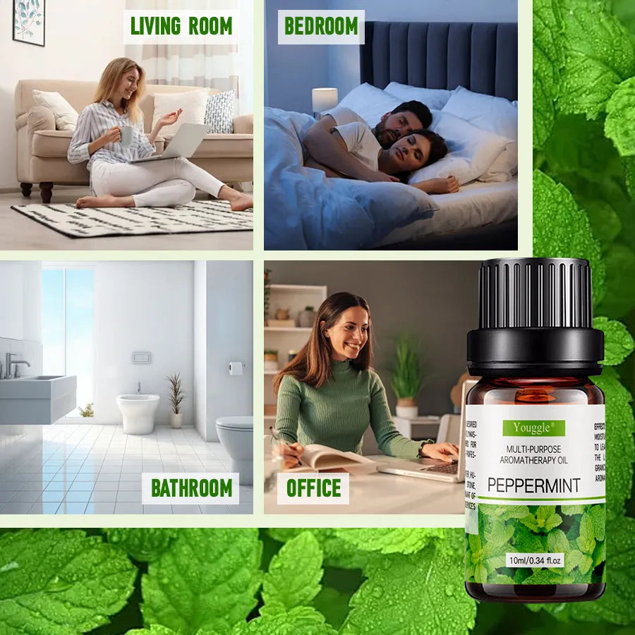 10ml mint essential oil water-soluble for humidifier diffuser aromatherapy cooling scent in stock