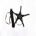 Black football juggling belt for training with 2 metre length and diving suit fabric construction