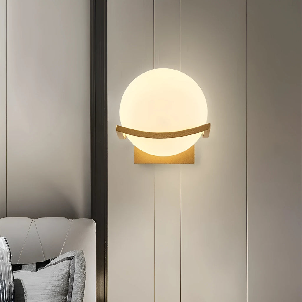 European wall lamp 5017 B with black milky white cover for bedside use