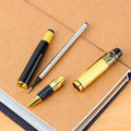 Black patterned orb metal fountain pen with iridium nib and 901 specification.